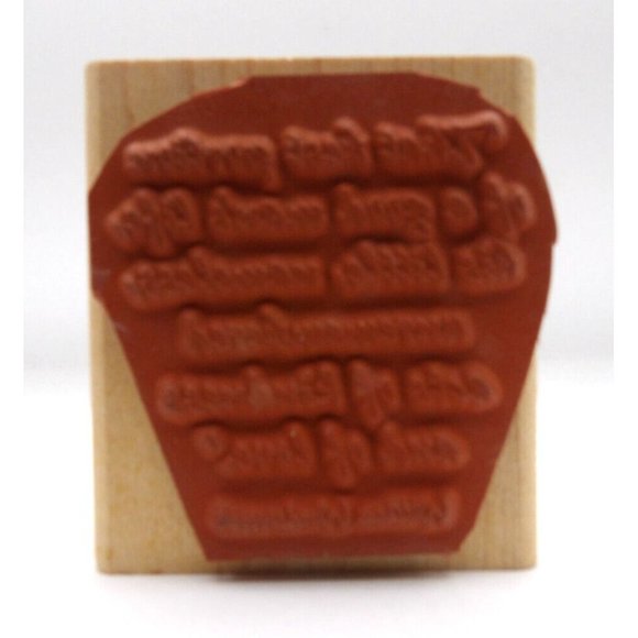 Stamp Wooden William Wordsworth Quote Stampin' Up! ©1996 2 1/2"x2 1/4" - Picture 4 of 4